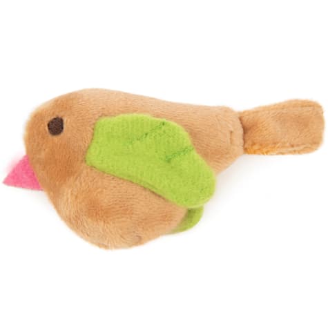 SmartyKat Battery Powered Chickadee Chirp Plush Electronic Bird Sound Cat Toy