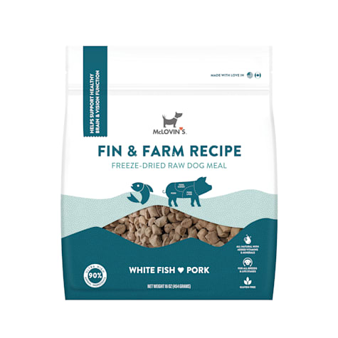 McLovin's Pet Fin and Farm Whitefish & Pork Freeze Dried Complete Dog Meal