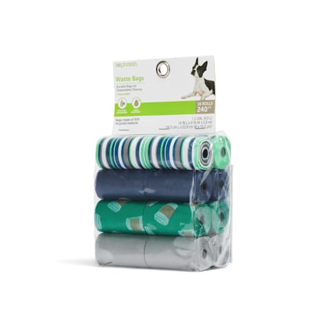 So Phresh Blue & Grey Coffee-Print Unscented Dog Waste Bags