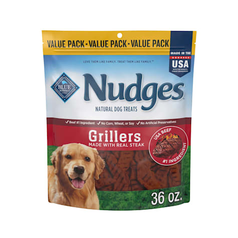Blue Buffalo Nudges Grillers Made in the USA Natural Dog Treats with Real Beef & Steak