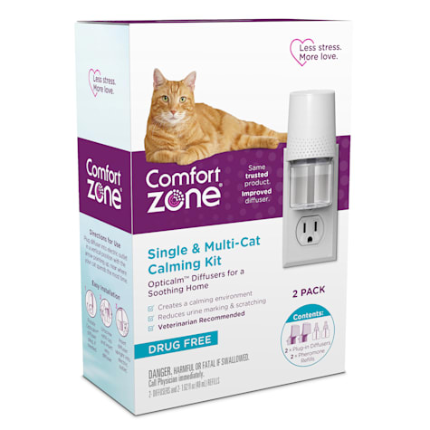 Comfort Zone Single & Multi-Cat Calming Diffuser Kit for a Soothing Home