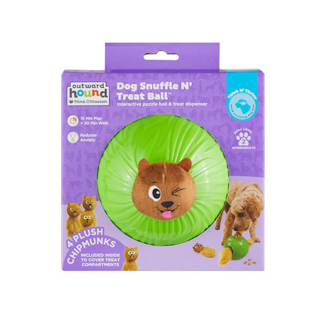 Outward Hound Nina Ottosson Snuffle N' Treat Ball Puzzle Enrichment Dog Toy