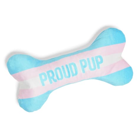 YOULY Proud Pup Trans Plush Bone Dog Toy
