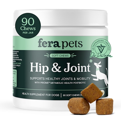 Fera Pet Hip & Joint Soft Chew with Organic Turmeric Dog Supplement