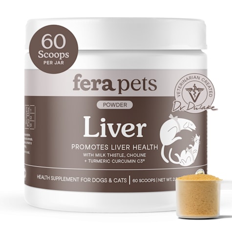 Fera Pet Liver Support Chicken Bone Broth Flavor for Dogs & Cats