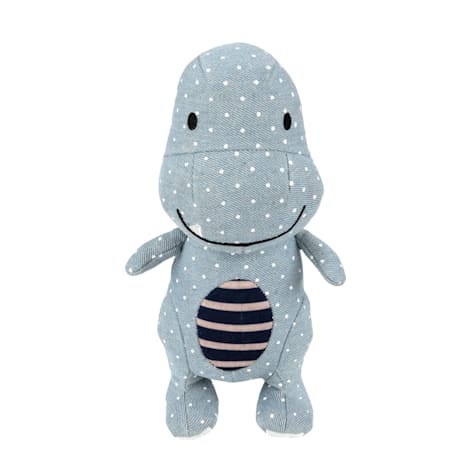 Harry Barker Blue Polka Dot Dinosaur Plush Dog Toy