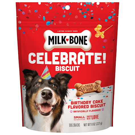 Milk-Bone Small Birthday Cake Artificially Flavored Biscuits Dog Treats