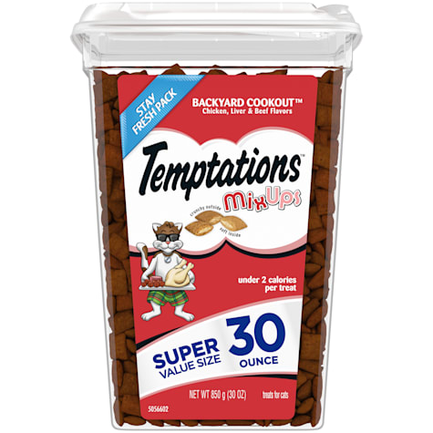 Temptations MixUps Backyard Cookout Flavor Crunchy and Soft Cat Treats