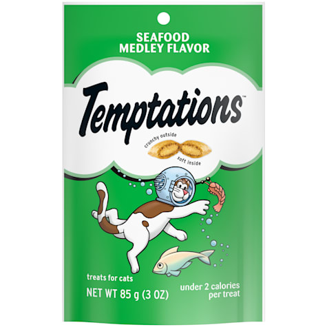Temptations Classic Seafood Medley Flavor Crunchy and Soft Cat Treats