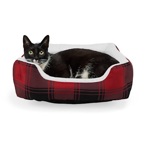 EveryYay Essentials Red Plaid Promo Cat Bed