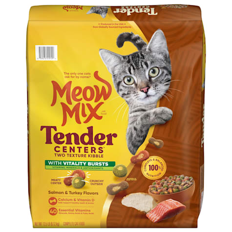 Meow Mix Tender Centers with Vitality Bursts Salmon & Turkey Flavors Dry Cat Food