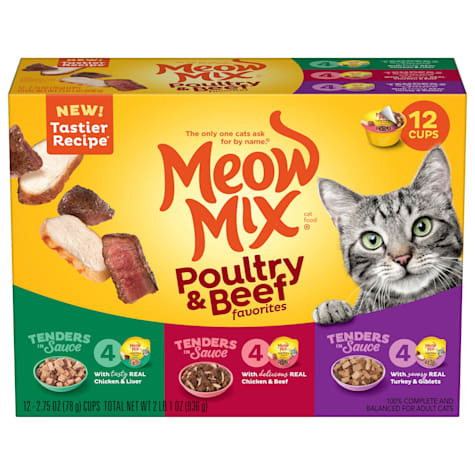 Meow Mix Tender Favorites Poultry & Beef Wet Cat Food Variety Pack