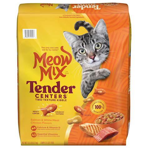 Meow Mix Tender Centers Salmon & White Meat Chicken Flavors Dry Cat Food