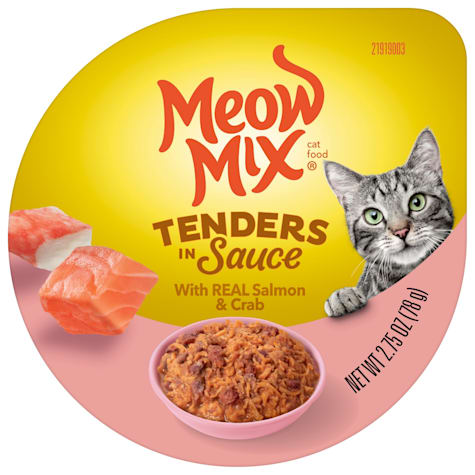 Meow Mix Tender Favorites With Real Salmon & Crab in Sauce Wet Cat Food