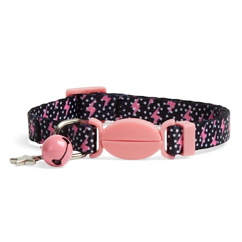 YOULY Pink Lightning Bolt Cat Collar