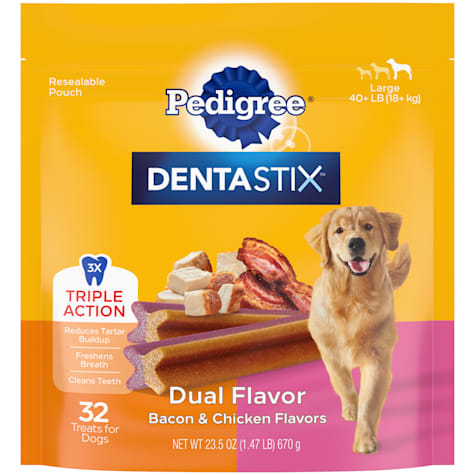Pedigree Dentastix Bacon & Chicken Dual Flavor Large Dog Dental Treats