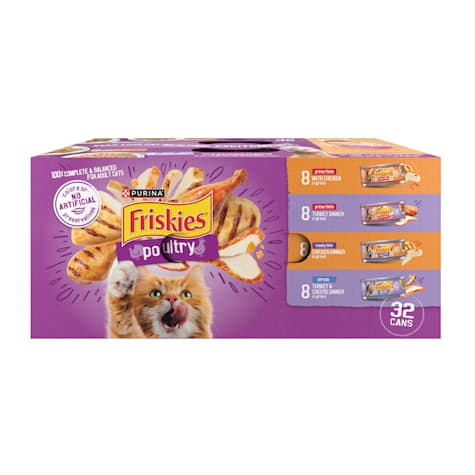 Friskies Poultry Shreds, Meaty Bits and Prime Filets Gravy Wet Cat Food Variety Pack