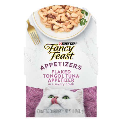 Fancy Feast Grain Free Flaked Tongol Tuna Lickable Appetizer Cat Food Topper