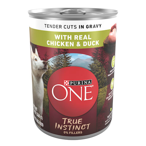 Purina ONE High Protein True Instinct Tender Cuts in Gravy With Real Chicken and Duck Wet Dog Food
