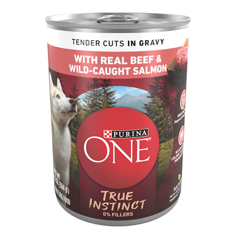 Purina ONE High Protein True Instinct Tender Cuts With Real Beef and Wild-Caught Salmon Wet Dog Food