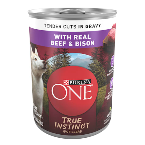 Purina ONE High Protein True Instinct Tender Cuts in Dog Food Gravy With Real Beef and Bison Wet Dog Food