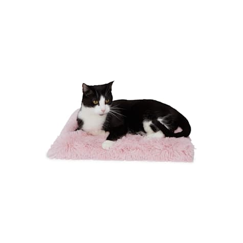 EveryYay Pink Fuzzy Fur Solid Cat Bed