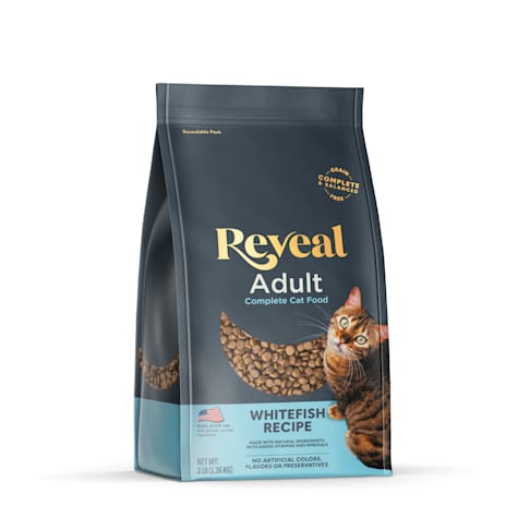 Reveal Natural Grain Free, Whitefish Recipe Complete and Balanced Dry Food for Cats