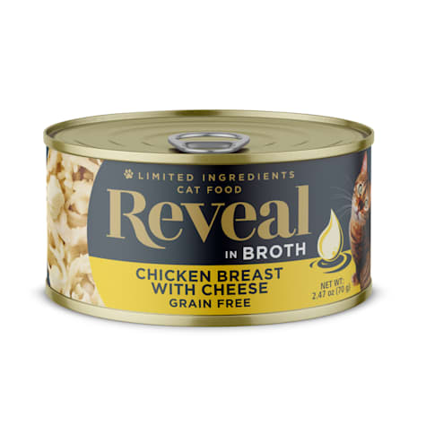 Reveal Limited Ingredient Natural Grain Free, Chicken Breast with Cheese in Broth Wet Food for Cats