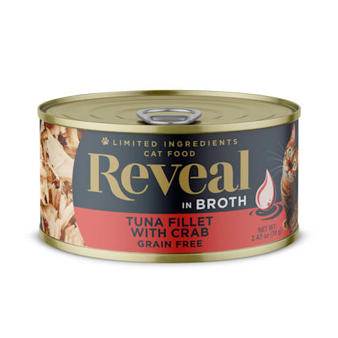 Reveal Limited Ingredient Natural Grain Free, Tuna with Crab in Broth Wet Food for Cats