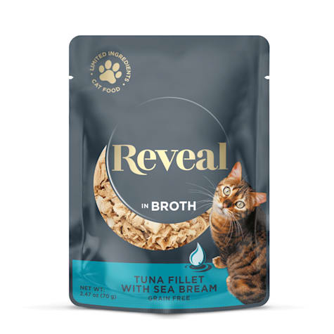 Reveal Limited Ingredient Natural Grain Free, Tuna with Sea Bream in Broth Wet Food for Cats
