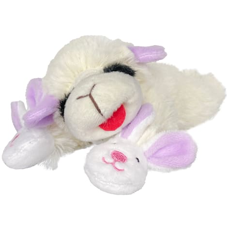 Multipet's Spring Lamb Chop Bunny Slippers Dog Toy