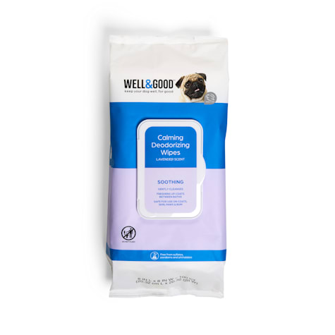 Well & Good Lavender Calming Deodorizing Dog Wipes