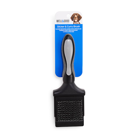 Well & Good Black 2-Sided Slicker Dog Brush