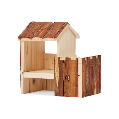 EveryYay Natural Wooden House Hideaway for Small Animals