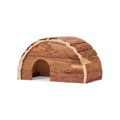 EveryYay Natural Wooden Arched Hideaway for Small Animals