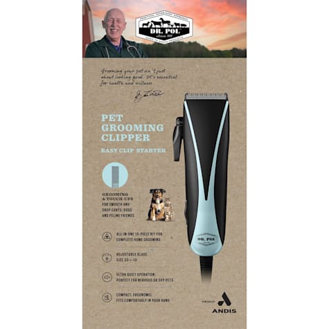Andis EasyClip Starter Kit, DR POL Adjustable Blade for Dogs