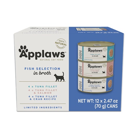 Applaws Limited Ingredient Fish Variety Count in Broth Canned Wet Cat Food