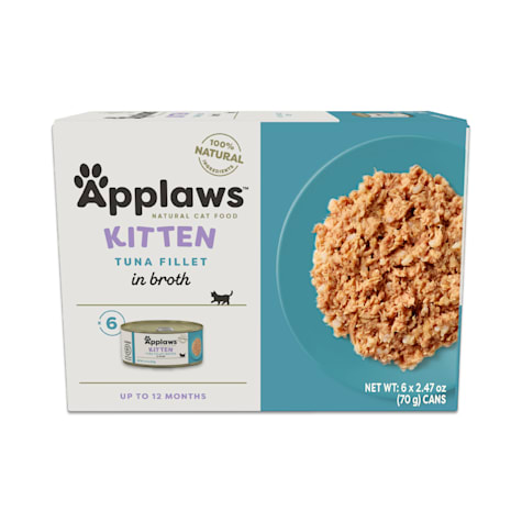 Applaws Limited Ingredient Tuna Fillet Broth Natural Canned Wet Kitten Food Multipack