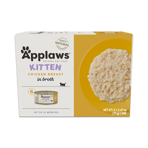 Applaws Limited Ingredient Chicken Breast Broth Natural Canned Wet Kitten Food Multipack