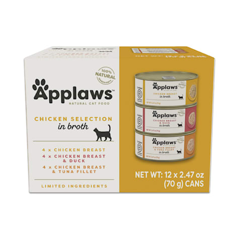 Applaws Limited Ingredient Chicken Count in Broth Canned Wet Cat Food Multipack