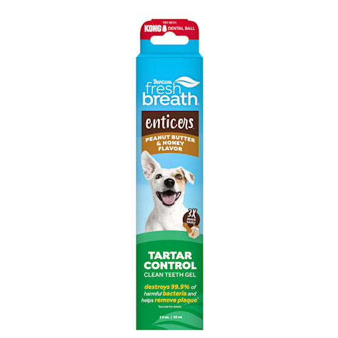 TropiClean Fresh Breath Enticers Peanut Butter & Honey Teeth Gel for Dogs