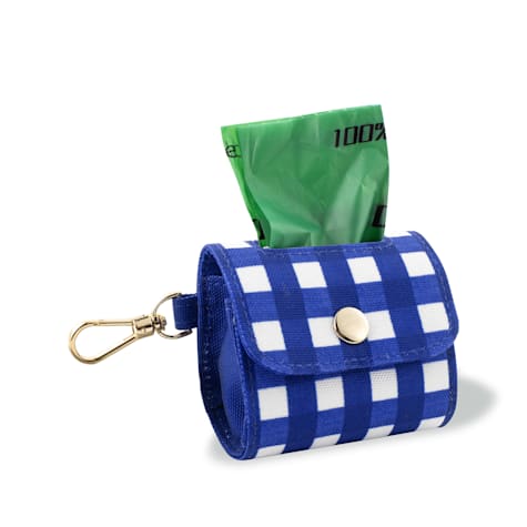 kate spade new york Navy Gingham Doggie Bag Holder