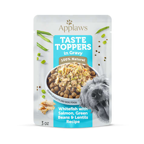 Applaws Taste Toppers Whitefish with Salmon, Green Beans & Lentils in Gravy Natural Wet Dog Food