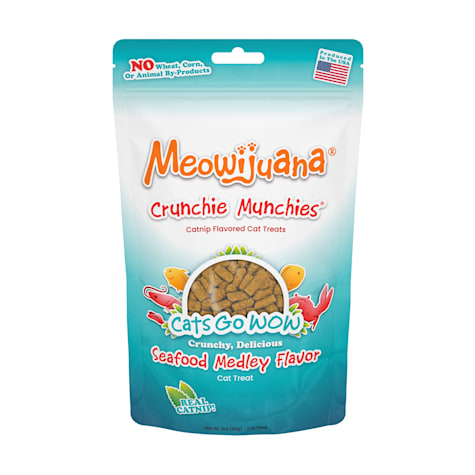 Meowijuana Crunchie Munchie, Catnip Treats, Seafood Medley Cat Toy