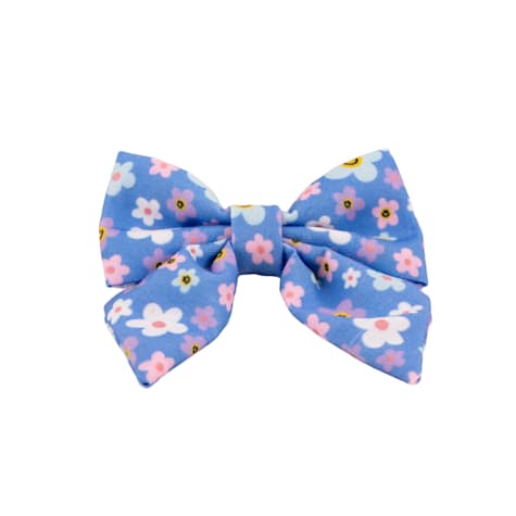 Kitty City Blue Smile Floral Bow Slider