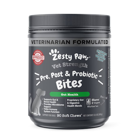 Zesty Paws Vet Strength Chicken and Harvest Vegetables Pre, Post, & Probiotic Bites for Dogs
