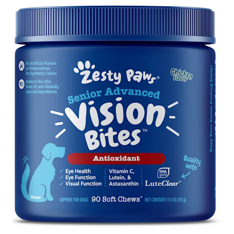 Zesty Paws Senior Advanced Chicken Vision Bites for Dogs