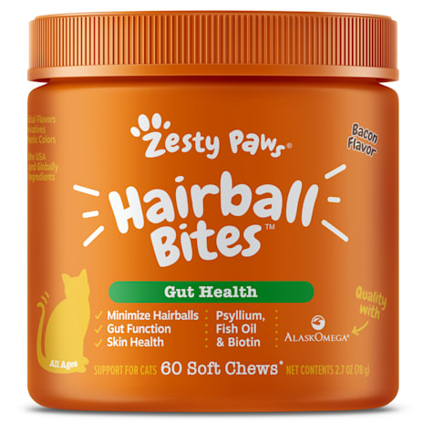 Zesty Paws Bacon Chews Hairball for Cats