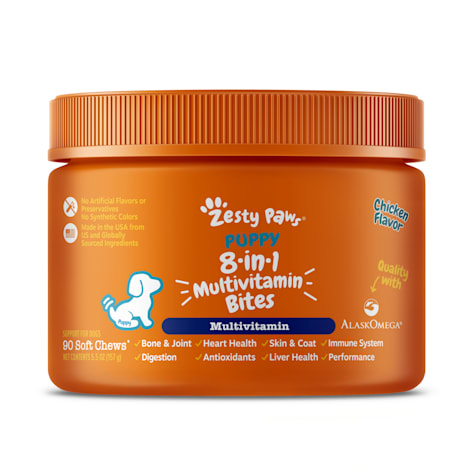 Zesty Paws Puppy Chicken 8-in-1 Multivitamin Bites for Dogs