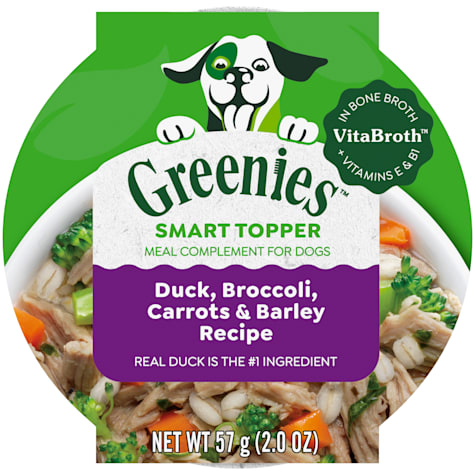 Greenies Smart Topper Complement, Duck, Broccoli, Carrots & Barley Recipe Wet Dog Food